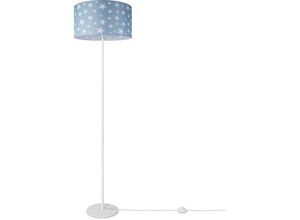 4061981180507 - Stehlampe Kinderlampe Kinderzimmer Stehleuchte Lampenschirm Sterne Mond Design 5 (Ø38 cm) Stehleuchte Einbein - Weiß - Paco Home