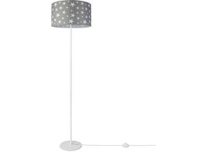 4061981180514 - Stehlampe Kinderlampe Kinderzimmer Stehleuchte Lampenschirm Sterne Mond Design 6 (Ø38 cm) Stehleuchte Einbein - Weiß - Paco Home