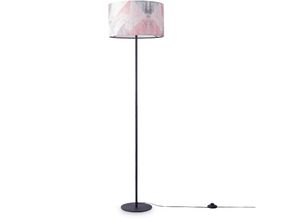 4061981180613 - Stehlampe Standleuchte Wohnzimmer Schlafzimmer E27 Hell Pastell Vintage Mehrfarbig (Ø38cm) Stehleuchte - Schwarz - Paco Home