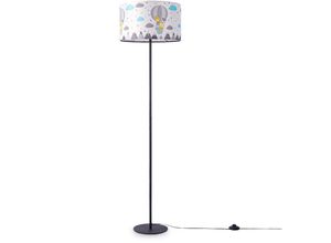 4061981180712 - Paco Home Lampe Kinderzimmer Kinderlampe Babyzimmer Stehlampe E27 Heißluftballon Tiere Creme (Ø38cm) Stehleuchte - Schwarz