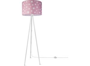 4061981180842 - Stehlampe Kinderlampe Kinderzimmer Stehleuchte Lampenschirm Sterne Mond Design 7 (Ø455 cm) Stehleuchte Dreinbein - Weiß - Paco Home