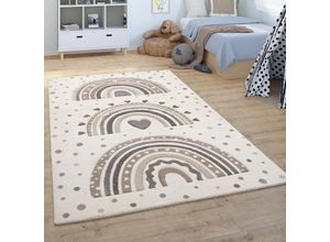 4061981185779 - Kinderteppich Kinderzimmer Teppich Kurzflor Junge Mädchen Punkte Beige 80x150 cm - Paco Home