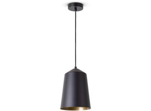 4061981187186 - Pendelleuchte Wohnzimmer Hängelampe Esstisch Küche Lampenschirm Industrial Pendelleuchte - Schwarz Gold (Ø195 cm) - Paco Home