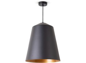 4061981187360 - Pendelleuchte Wohnzimmer Hängelampe Esstisch Küche Lampenschirm Industrial Pendelleuchte - Schwarz Gold (Ø365 cm) - Paco Home