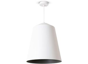 4061981187384 - Pendelleuchte Wohnzimmer Hängelampe Esstisch Küche Lampenschirm Industrial Pendelleuchte - Weiß Grau (Ø365 cm) - Paco Home