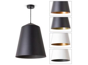 4061981187407 - Pendelleuchte Wohnzimmer Hängelampe Esstisch Küche Lampenschirm Industrial Pendelleuchte - Weiß Messing (Ø365 cm) - Paco Home