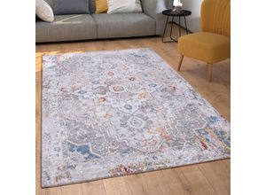 4061981190186 - Teppich Wohnzimmer Kurzflor Orient Muster Ornamente Vintage 60x100 cm Bunt - Paco Home