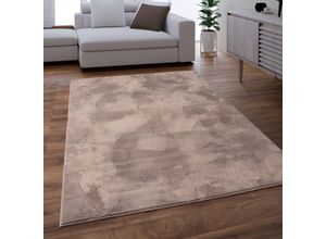 4061981191763 - Teppich Wohnzimmer Kunstfell Shaggy Hochflor Waschbar In Waschmaschine Soft Uni Beige Taupe 140x200 cm - Paco Home