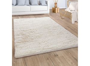 4061981191886 - Hochflor Teppich Wohnzimmer Fellteppich Kunstfell Flauschig Rutschfest Creme Beige 120x170 cm - Paco Home