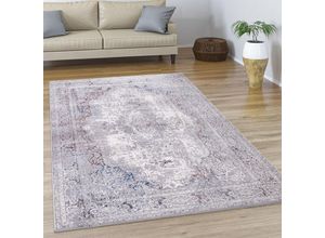 4061981193774 - Teppich Wohnzimmer Kurzflor Vintage Abstrakt Orientalisch Modern Bordüre 80x300 cm Bunt 3 - Paco Home