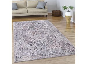 4061981193866 - Teppich Wohnzimmer Kurzflor Vintage Abstrakt Orientalisch Modern Bordüre 80x150 cm Bunt 2 - Paco Home