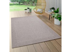 4061981194801 - Paco Home - Outdoor Teppich Balkon Terrasse Küchenteppich Sisal Bordüre Einfarbig Sand 200x290 cm