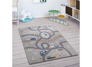 4061981195457 - Kinderteppich Chicos 562 Teppiche Gr B L 155 cm x 230 cm 4 mm 1 St grau Kinder Kinderzimmerteppiche Flachgewebe Straßen-Spiel-Teppich Kinderzimmer