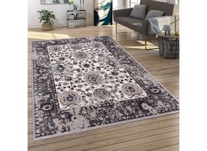 4061981196867 - Teppich Wohnzimmer Kurzflor Orient Muster Vintage Stil Moderne Ornamente Bordüre 60x100 cm Grau 6 - Paco Home