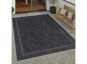 4061981201240 - Outdoor Teppich Wetterfest Balkon Terrasse Küche Modern Geometrische Muster 60x100 cm Anthrazit - Paco Home
