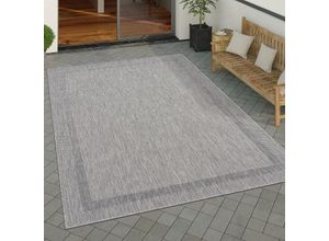 4061981201936 - Teppich Roma 272 Teppiche Gr B L 300 cm x 400 cm 4 mm 1 St grau Esszimmerteppiche Flachgewebe meliert mit dezenter Bordüre In- und Outdoor geeignet