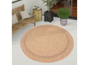 4061981202100 - Paco Home - Outdoor Teppich Wetterfest Balkon Terrasse Küche Modern Geometrische Muster Beige 160 cm Rund 4061981202100 - Paco Home - Outdoor Teppich Wetterfest Balkon Terrasse Küche Modern Geometrische Muster Beige 160 cm Rund