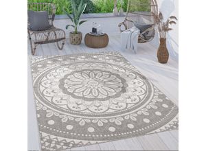 4061981202681 - Paco Home - Outdoor Teppich Wetterfest Wohnzimmer Küchenteppich Balkon Orient Marokkanisch 80x150 cm Grau