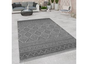 4061981204401 - Teppich Vermont 184 Teppiche Gr B L 300 cm x 400 cm 4 mm 1 St grau (anthrazit) Esszimmerteppiche Flachgewebe modernes Design mit Rauten gesteift Outdoor geeignet