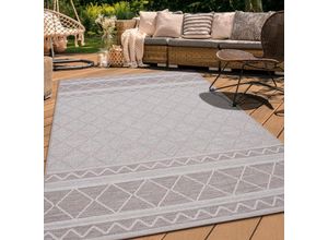 4061981205521 - Paco Home - In-& Outdoor Teppich Balkon Terrasse Küchenteppich Modernes Boho Ethno Muster 60x100 cm Beige 4