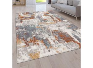 4061981210549 - Hochflor Teppich Wohnzimmer Shaggy Modern Vintage Abstraktes Muster 60x100 cm Bunt - Paco Home