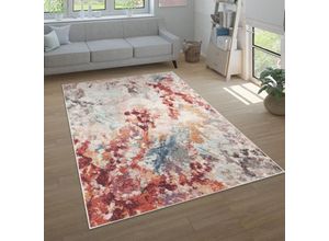 4061981213397 - Teppich Wohnzimmer Schlafzimmer Kurzflor Modern Abstraktes Vintage Muster 120x160 cm Bunt 3 - Paco Home