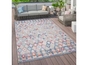 4061981213748 - Paco Home - Outdoor Teppich Wetterfest Wohnzimmer Balkon Skandinavisch Ethno Geometrisch 3D 80x150 cm Bunt 2