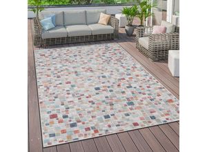 4061981213793 - Paco Home - Outdoor Teppich Wetterfest Wohnzimmer Balkon Skandinavisch Ethno Geometrisch 3D 60x100 cm Bunt