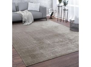 4061981215261 - Teppich Kurzflor-Teppich Für Wohnzimmer Super Soft Weich Waschbar In Grau 80 cm Rund - Paco Home