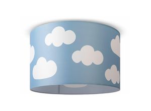 4061981215964 - Paco Home Deckenlampe Kinderzimmer Pendelleuchte Baby Lampenschirm Stoff Rund Sterne Design 9 (Ø455 cm) Deckenleuchte - Weiß