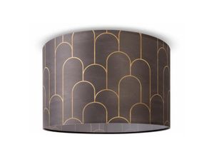 4061981216060 - Deckenlampe Wohnzimmer Pendelleuchte Esstisch Lampenschirm Stoff Modern Abstrakt Design 5 (Ø455 cm) Deckenleuchte - Schwarz - Paco Home