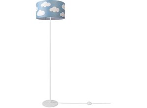 4061981216190 - Paco Home Stehlampe Kinderlampe Kinderzimmer Stehleuchte Lampenschirm Sterne Mond Design 8 (Ø38 cm) Stehleuchte Einbein - Weiß