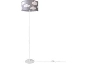 4061981216206 - Stehlampe Kinderlampe Kinderzimmer Stehleuchte Lampenschirm Sterne Mond Design 9 (Ø38 cm) Stehleuchte Einbein - Weiß - Paco Home