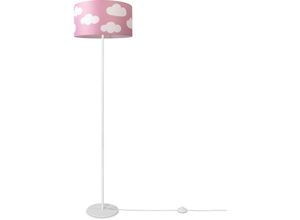 4061981216213 - Stehlampe Kinderlampe Kinderzimmer Stehleuchte Lampenschirm Sterne Mond Stehleuchte Einbein - Weiß Design 10 (Ø38 cm) - Paco Home