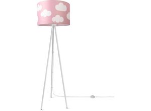 4061981216909 - Stehlampe Kinderlampe Kinderzimmer Stehleuchte Lampenschirm Sterne Mond Stehleuchte Dreinbein - Weiß Design 10 (Ø455 cm) - Paco Home