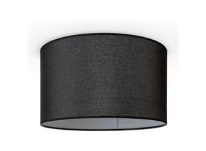 4061981217319 - Pendellampe Wohnzimmer Deckenleuchte Stoff Lampenschirm Modern Einfarbig Rund Deckenleuchte - Schwarz Schwarz (Ø455 cm) - Paco Home