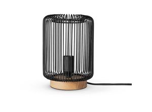 4061981217449 - Paco Home Rattan Pendelleuchte Wohnzimmer Tischleuchte Boho Käfig Lampe Nachttisch Metall Schwarz (Ø165 cm) Tischleute - Typ 1