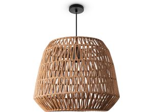 4061981217654 - Pendelleuchte Wohnzimmer Boho Korbleuchten Pendellampe Rattan Hängeleuchte Natur (Ø40cm) Pendelleuchte - Typ 9 - Paco Home