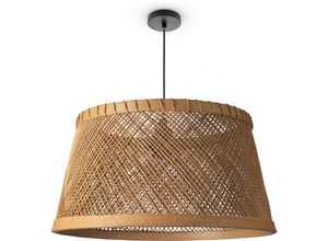 4061981217890 - Deckenlampe Bambus Hängeleuchte Boho Wohnzimmer Korblampe Hängend Vintage E27 Natur (Ø42 cm) Pendelleuchte - Typ 3 - Paco Home