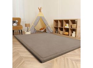 4061981218781 - Teppich Tatami 475 Teppiche Gr B L 200 cm x 350 cm 24 mm 1 St beige Esszimmerteppiche Kurzflor Uni-Farben mit Memory Foam waschbar