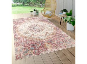 4061981219085 - Paco Home - Outdoor Teppich Wetterfest Balkon Küche Orient Muster Vintage Coral Pink Beige 160x230 cm