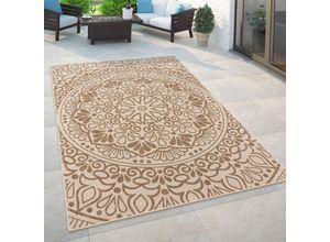 4061981220920 - Paco Home - Outdoor Teppich Wetterfest Wohnzimmer Küche Orientalisch Floral Mandala Beige 60x100 cm