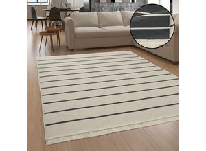4061981227271 - Teppich Wohnzimmer Boho Waschbar Bis 30 Grad Skandinavisch Mit Fransen Wendbar 80x150 cm Anthrazit - Paco Home 4061981227271 - Teppich Wohnzimmer Boho Waschbar Bis 30 Grad Skandinavisch Mit Fransen Wendbar 80x150 cm Anthrazit - Paco Home