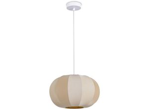 4061981229886 - Hängelampe Pendellampe Wohnzimmer Schlafzimmer Esszimmer Modern Nylon E27 Beige Pendelleuchte - Typ 1 - Paco Home