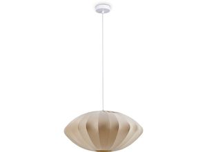 4061981230035 - Paco Home Hängelampe Pendellampe Wohnzimmer Schlafzimmer Esszimmer Modern Nylon E27 Beige Pendelleuchte - Typ 6