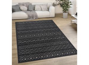 4061981232220 - Teppich Livorno 673 Teppiche Gr B L 240 cm x 340 cm 14 mm 1 St grau (anthrazit) Esszimmerteppiche Uni-Farben Scandi Rauten Muster Hoch-Tief Effekt Outdoor geeignet