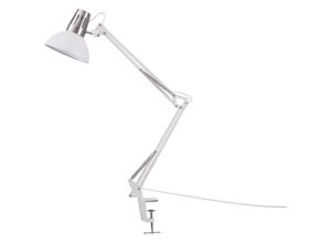 4061981235351 - Led Lampe Tischlampe Deko Tischleuchte Schreibtischlampe Arbeitszimmer Büro E27 Tischleuchte - Weiß Silber 1 - Paco Home