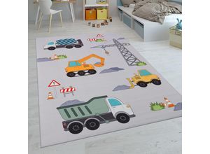 4061981235832 - Teppich Kinderzimmer Kinderteppich Spielteppich Rutschfest Grau Creme 120x160 cm - Paco Home