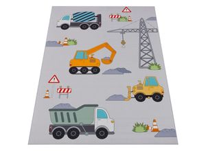 4061981235870 - Teppich Kinderzimmer Kinderteppich Spielteppich Rutschfest Grau Creme 240x340 cm - Paco Home 4061981235870 - Teppich Kinderzimmer Kinderteppich Spielteppich Rutschfest Grau Creme 240x340 cm - Paco Home