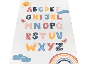 4061981237027 - Kinderteppich Eliz 394 Teppiche Gr B L 200 cm x 280 cm 12 mm 1 St bunt (mehrfarbig) Kinder Kinderzimmerteppiche Kurzflor Spielteppich Motiv Alphabet & Regenbogen